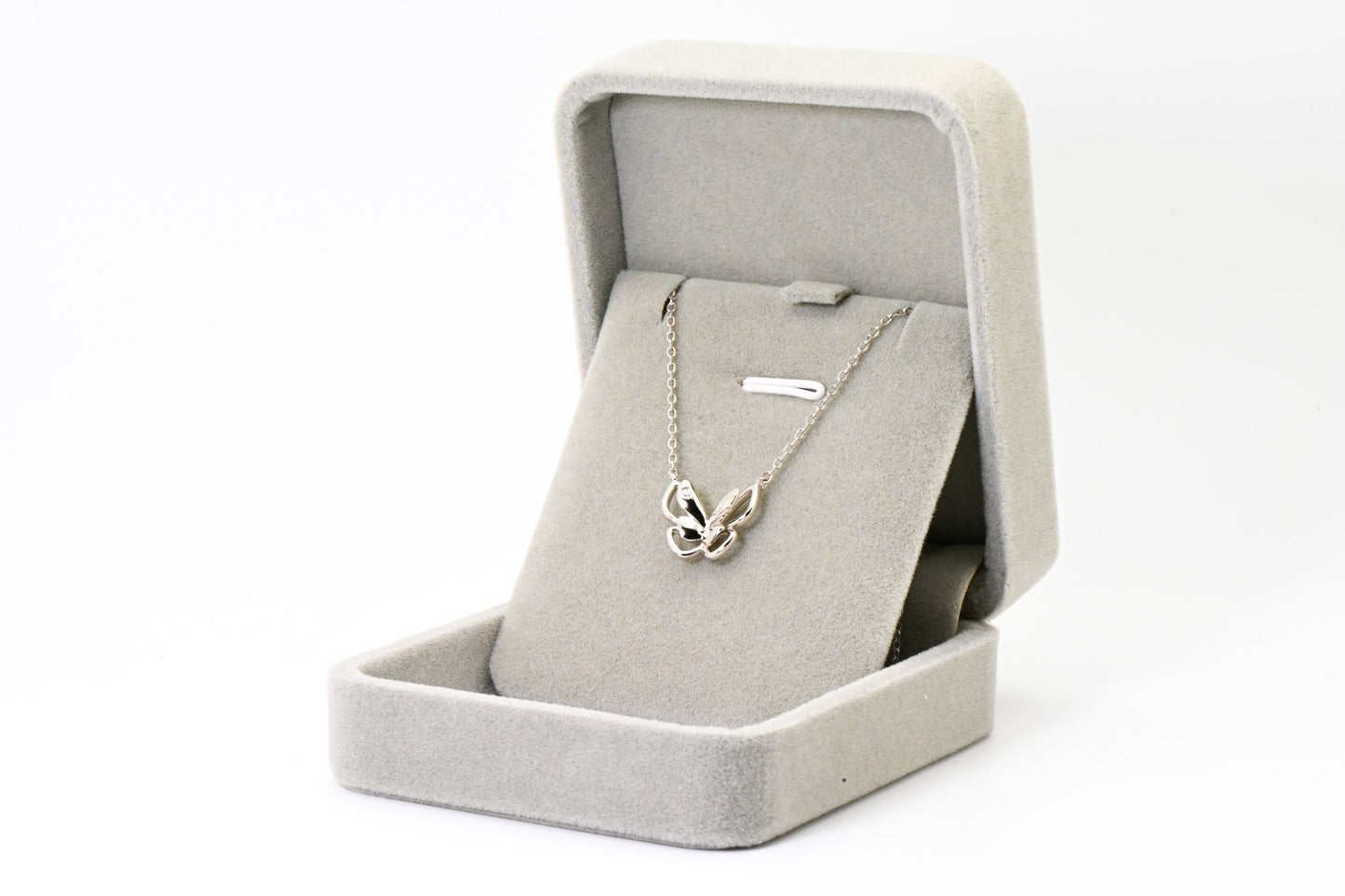Butterfly Shadow Necklace Pendant, Diamond, Color D, VVS, 925 Silver, Birthday, Anniversary, Christmas Gift, Jewelry for Her.