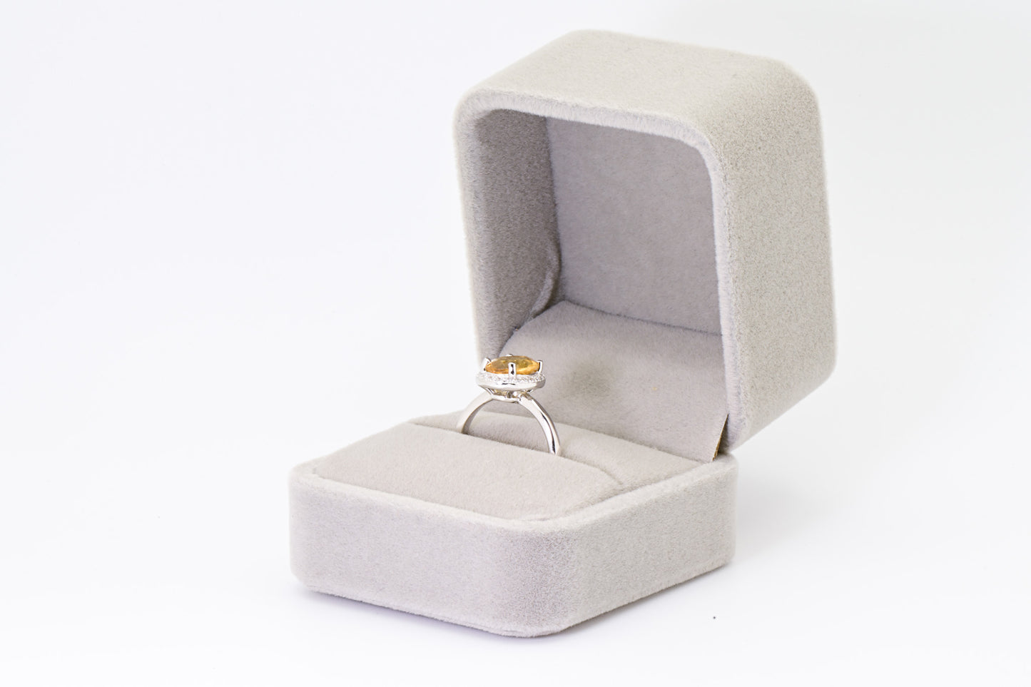 Natural Citrine, Yellow Crystal Oval Adjustable Ring, S925 Sterling Silver, 2-ct Birthday, Mother’s Day, Anniversary, Christmas Gift for her