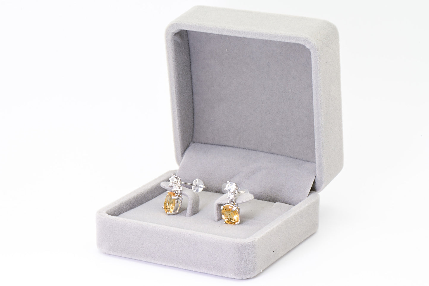 Natural Citrine Earrings, Crystal Yellow Color, S925 Sterling Silver, Birthday Gift, Mother’s Day Gift, Anniversary Gift, Xmas Gift for her