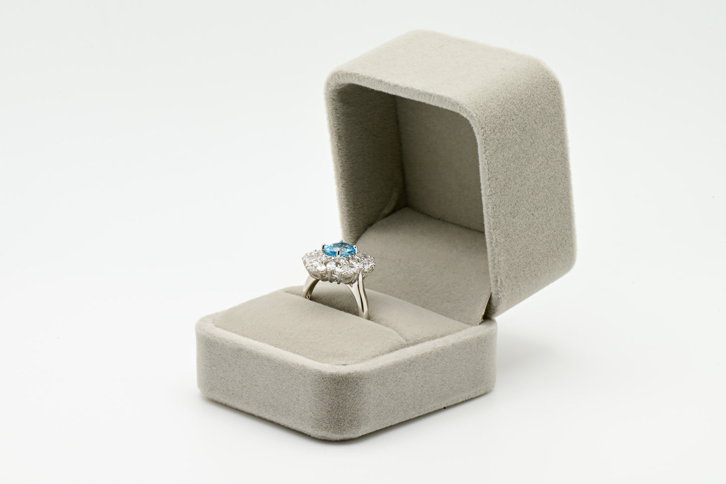 Natural Topaz Adjustable Ring, Ocean Blue Color, S925 Sterling Silver, Birthday Gift, Mother’s Day Gift, Anniversary, Christmas Gift for her
