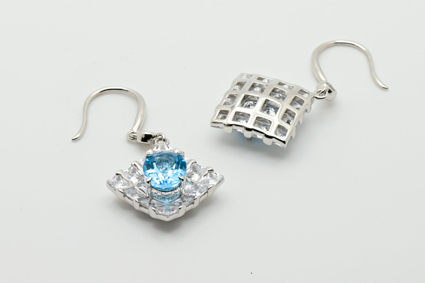 Natural Topaz Earrings, Blue Color, S925 Sterling Silver, Birthday Gift, Mother’s Day Gift, Anniversary Gift, Christmas Gift for her