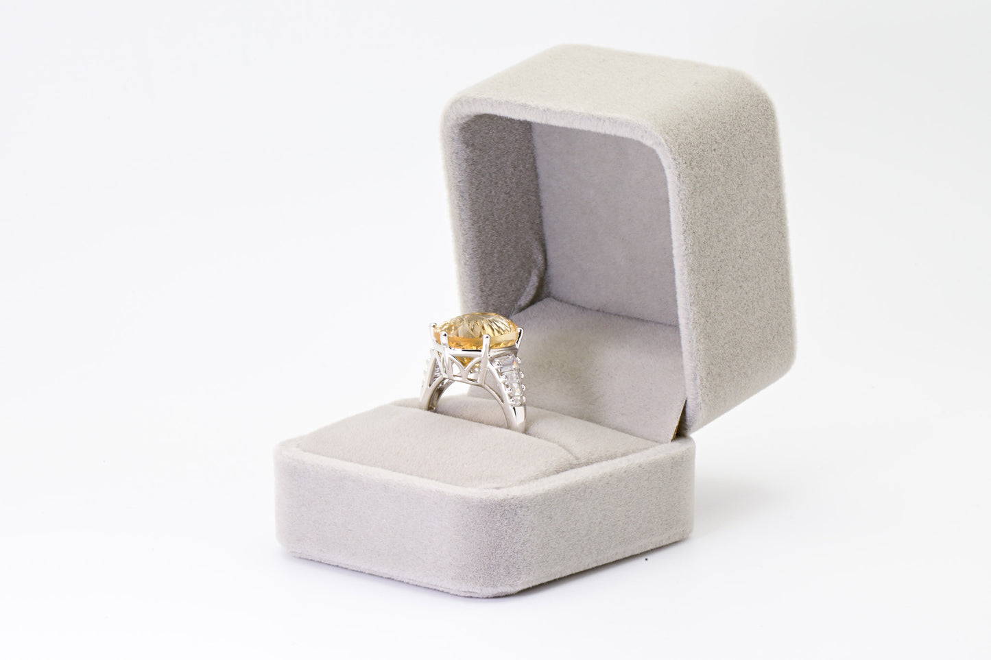 Natural Citrine Adjustable Ring, Crystal Yellow Color, S925 Sterling Silver, Birthday, Mother’s Day, Anniversary, Christmas Gift for her