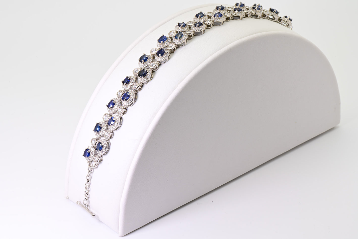 Natural Sapphire Bracelet, Blue Color, S925 Sterling Silver, Birthday Gift, Mother’s Day Gift, Anniversary Gift, Christmas Gift for her