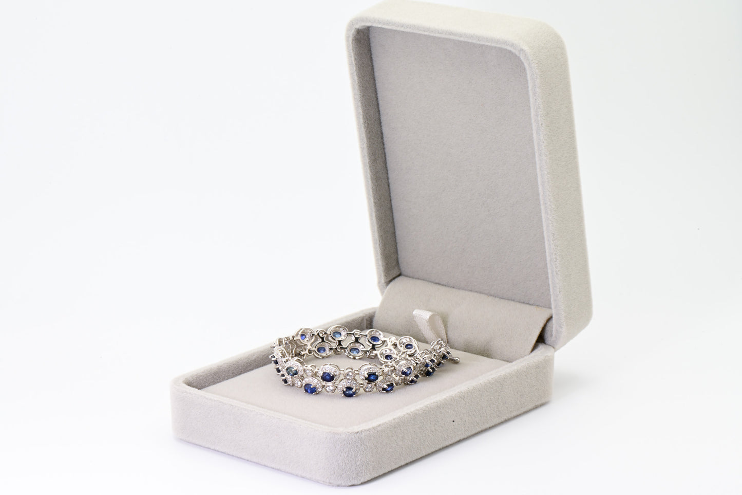 Natural Sapphire Bracelet, Blue Color, S925 Sterling Silver, Birthday Gift, Mother’s Day Gift, Anniversary Gift, Christmas Gift for her