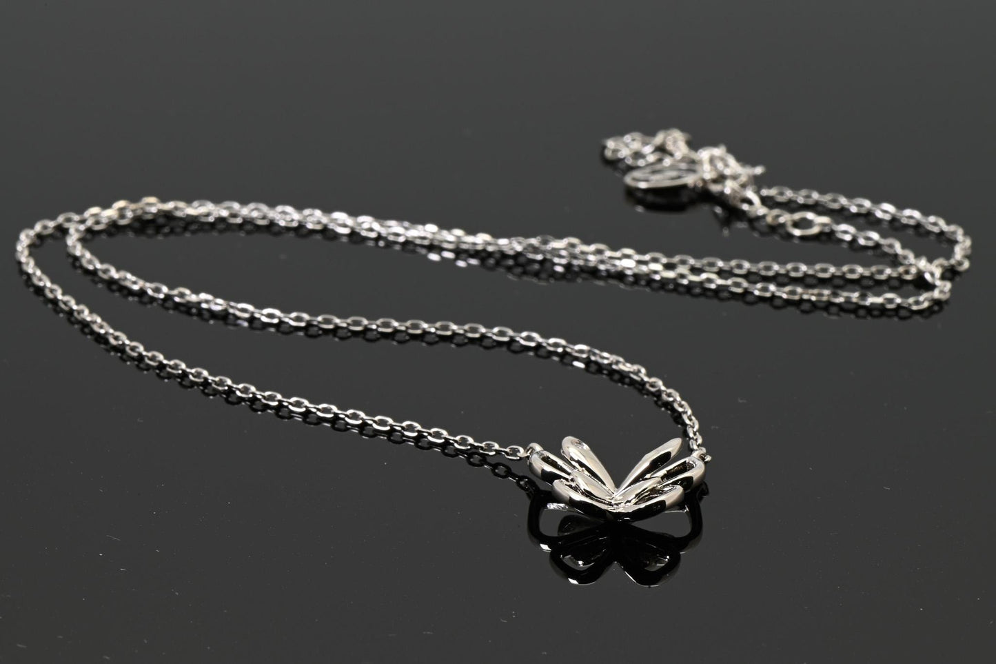 Butterfly Shadow Necklace Pendant, Diamond, Color D, VVS, 925 Silver, Birthday, Anniversary, Christmas Gift, Jewelry for Her.