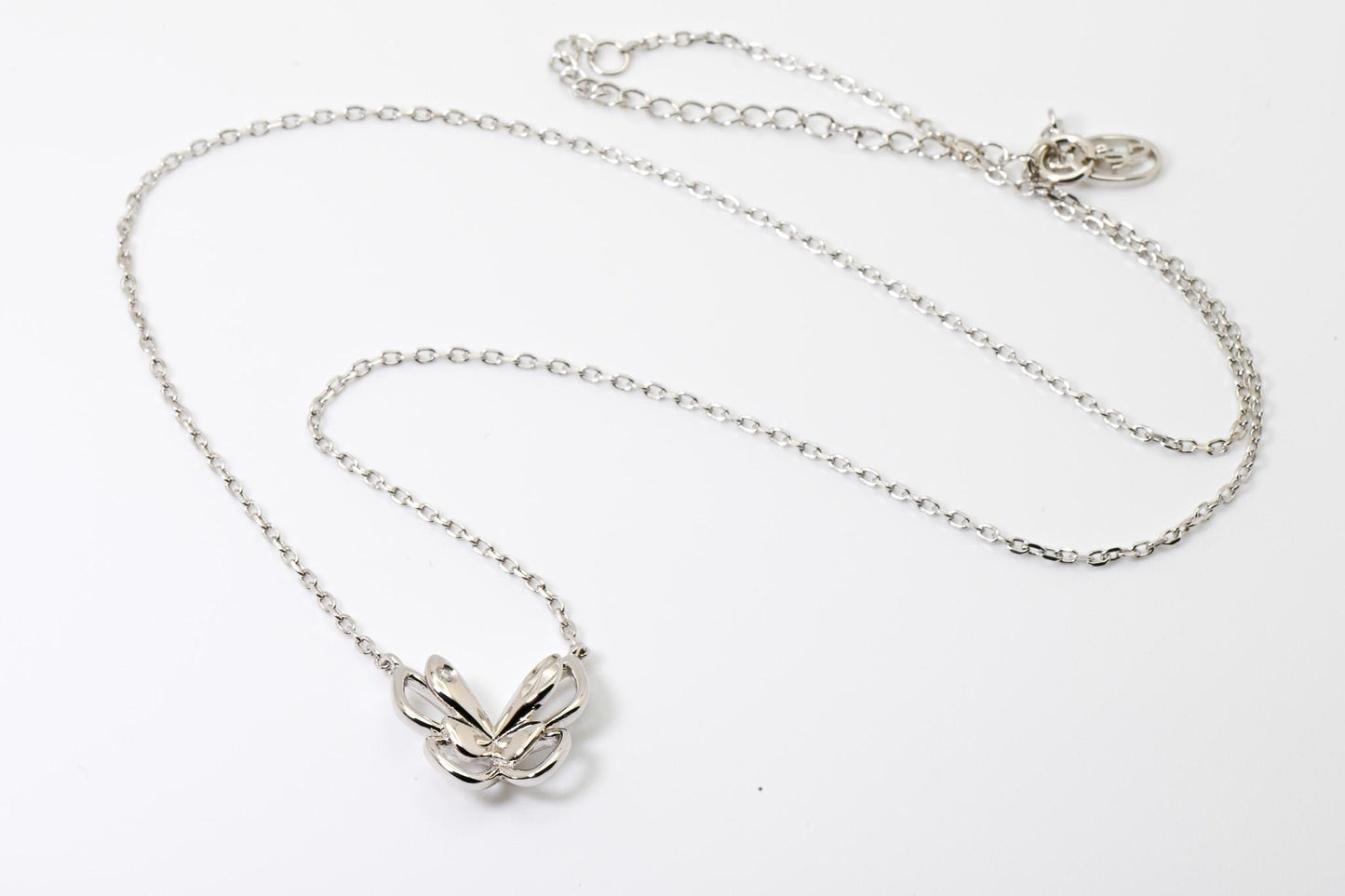 Butterfly Shadow Necklace Pendant, Diamond, Color D, VVS, 925 Silver, Birthday, Anniversary, Christmas Gift, Jewelry for Her.