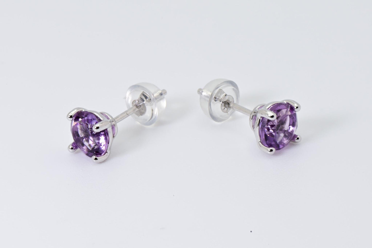 Natural Amethyst Earrings, Crystal Purple Color, S925 Sterling Silver, Birthday Gift, Mother’s Day Gift, Anniversary, Christmas Gift for her