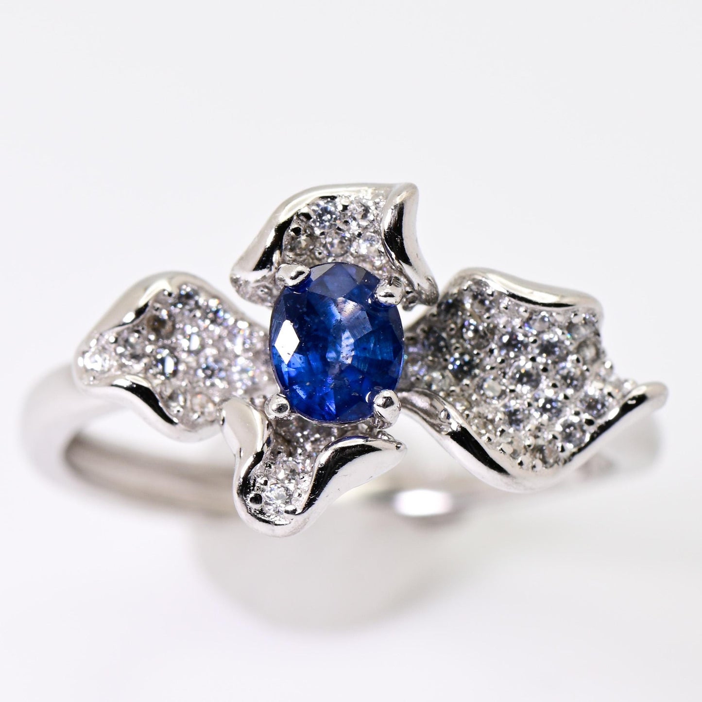 Natural Sapphire Adjustable Ring, Blue Color, S925 Sterling Silver, Birthday Gift, Mother’s Day Gift, Anniversary, Christmas Gift for her
