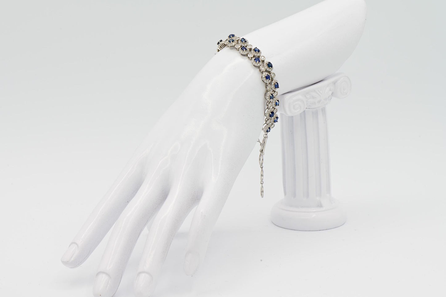 Natural Sapphire Bracelet, Blue Color, S925 Sterling Silver, Birthday Gift, Mother’s Day Gift, Anniversary Gift, Christmas Gift for her