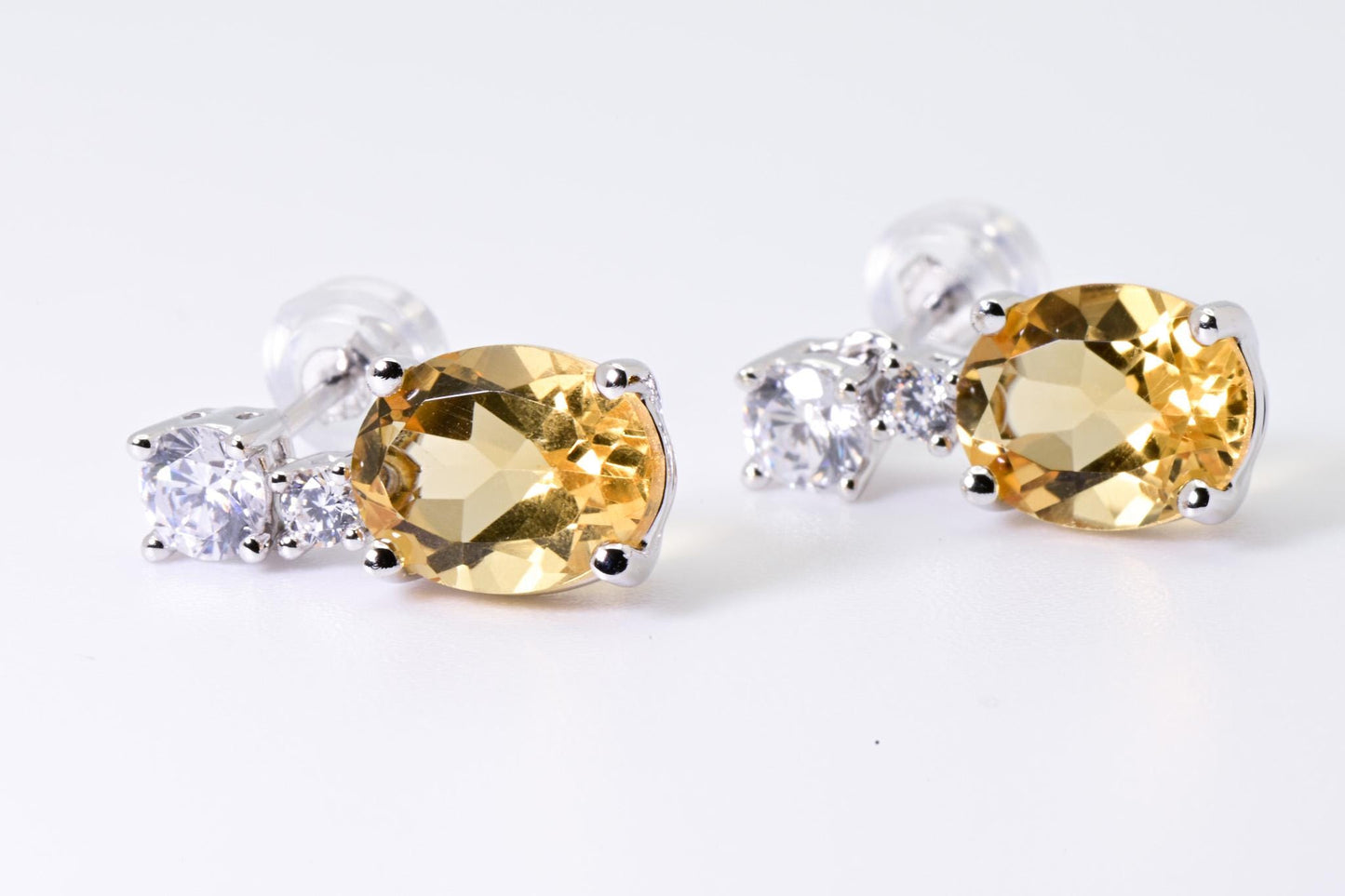 Natural Citrine Earrings, Crystal Yellow Color, S925 Sterling Silver, Birthday Gift, Mother’s Day Gift, Anniversary Gift, Xmas Gift for her