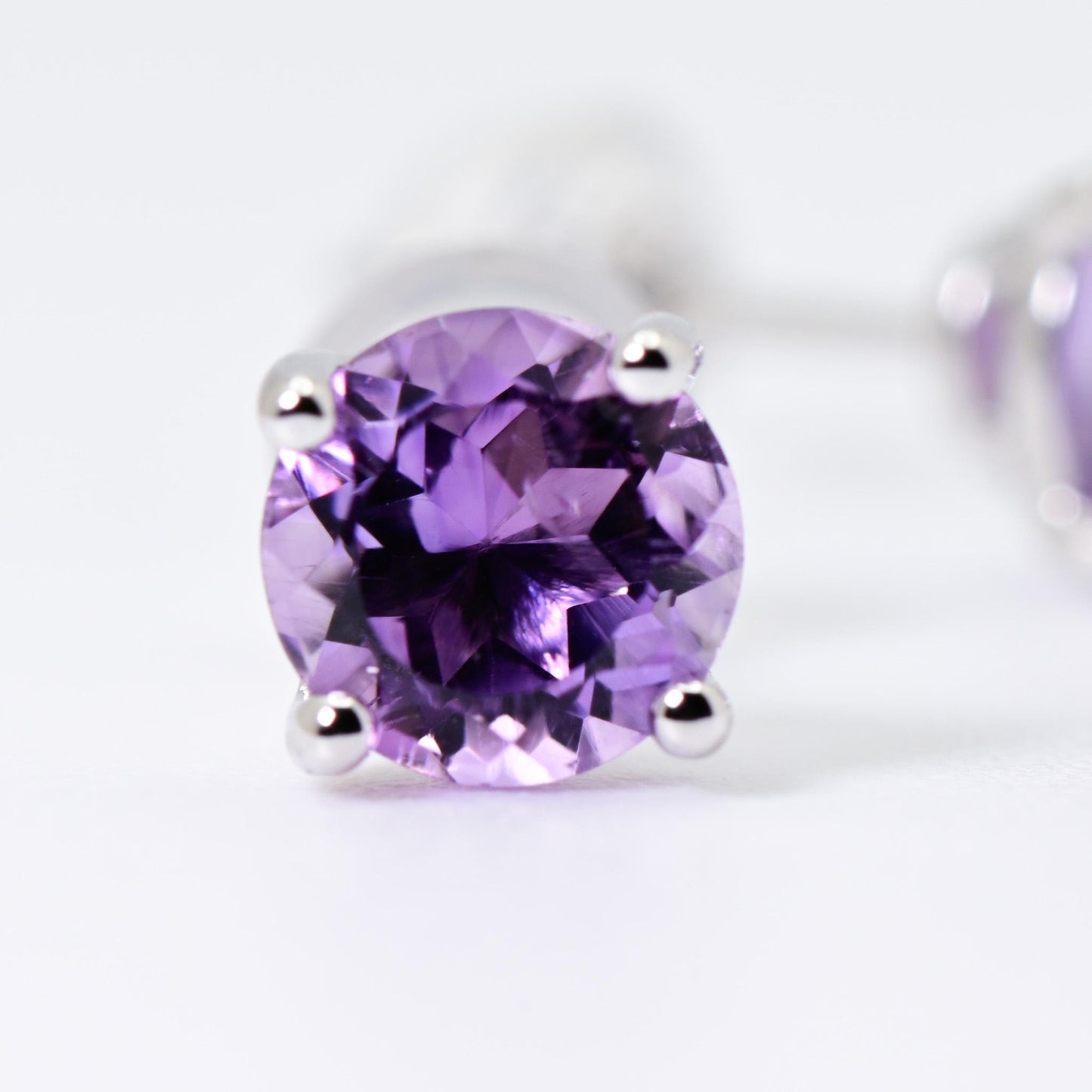 Natural Amethyst Earrings, Crystal Purple Color, S925 Sterling Silver, Birthday Gift, Mother’s Day Gift, Anniversary, Christmas Gift for her