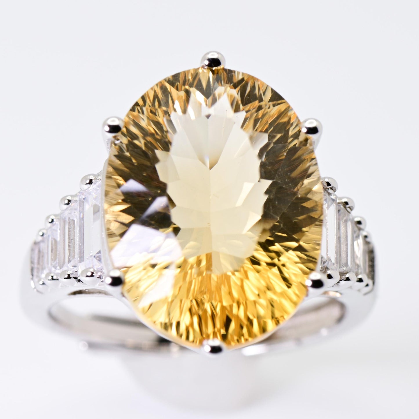 Natural Citrine Adjustable Ring, Crystal Yellow Color, S925 Sterling Silver, Birthday, Mother’s Day, Anniversary, Christmas Gift for her