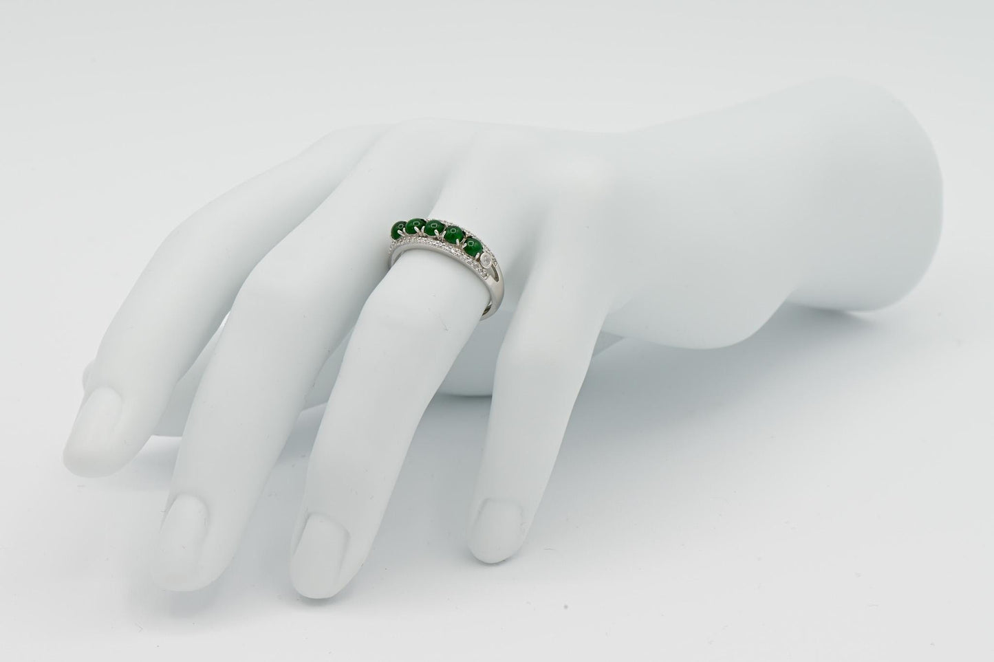 Natural Jade Adjustable Ring, Green Color, S925 Sterling Silver, Birthday Gift, Mother’s Day Gift, Anniversary Gift, Christmas Gift for her