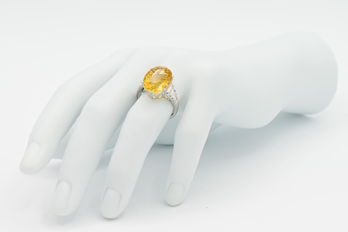 Natural Citrine Adjustable Ring, Crystal Yellow Color, S925 Sterling Silver, Birthday, Mother’s Day, Anniversary, Christmas Gift for her